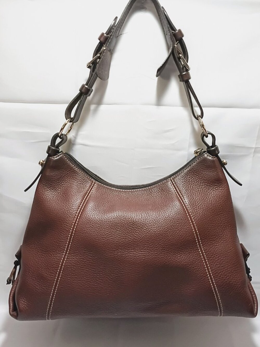 Dooney & Bourke East West Pebbled Leather Hobo, EUC - Picture 2 of 14